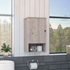 SEVOBAL Bathroom Storage Cabinets Single Door Wall Cabinet for Bathroom with Organized Shelves for Bathroom, Gray, 13.8"*16.2"*28.5" - 2 of 4