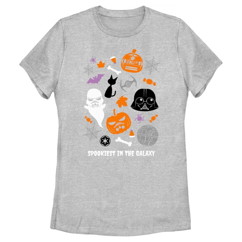 Women's Star Wars Halloween Spookiest in Galaxy Collage T-Shirt, 1 of 5
