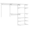 Costway Custom Closet Organizer Kit 4 to 6 FT Wall-mounted Closet System w/Hang Rod White\Grey - 2 of 4