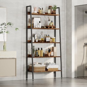 67 Inch Tall Bookshelf, 5-Tier Bookcase with Open Shelves, Farmhouse Wood Storage Rack with Adjustable Feet - 1 of 4