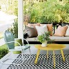 DOMETOUR 27.5 Inch Round Coffee Table Patio Side Table, Weather Resistant Outdoor Large Side Table - 3 of 4