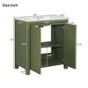 ChicFurnit 24/30/36 Inch Bathroom Vanity with Sink Retro Bathroom Storage Cabinet with Soft Close Door Ceramic Sink for Bathroom, 18.3"*24"*33.8" - 3 of 4