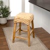 JONATHAN Y Maui Rustic Bohemian Hyacinth/Wood Backless Bar Stool, Brown Wash Woven Seat with Natural Wood Frame - 2 of 4