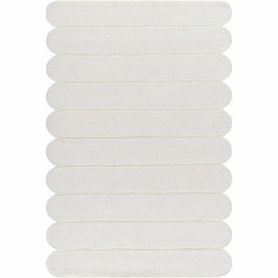 Hauteloom Tayte White Abstract Area Rug