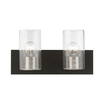 Livex Lighting Zurich 2 - Light Vanity in  Black/Brushed Nickel