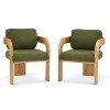 Okak Modern Stylish Design Home Dining Chairs for Kitchen Dining Room,Small Boucle Upholstered Seating Dining Chair Set of 2 - 3 of 4