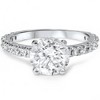 Pompeii3 1.10CT Princess Cut Diamond Engagement Ring 14k White Gold - 3 of 4