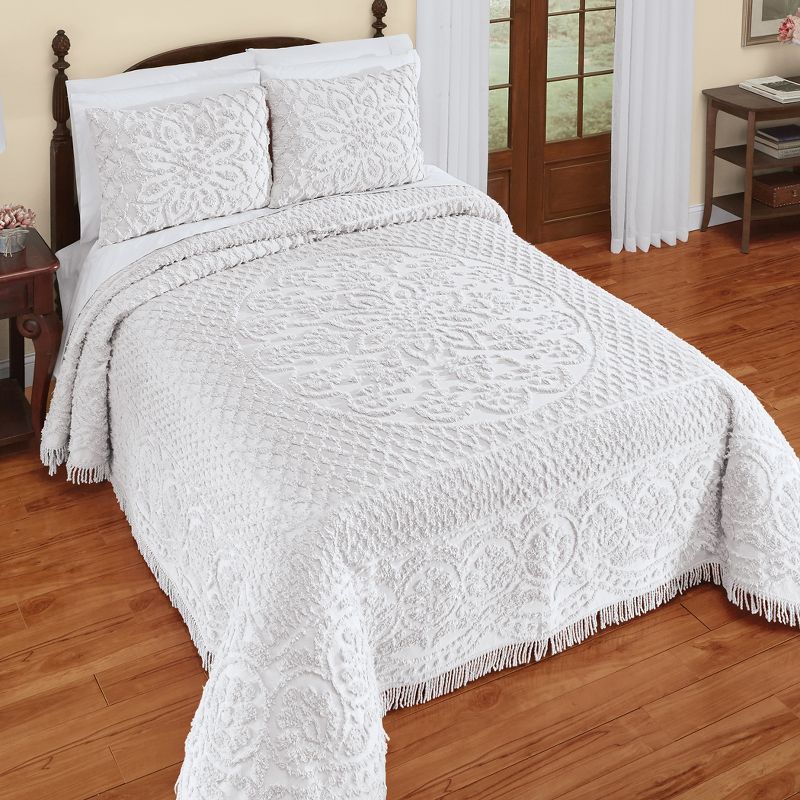 Collections Etc Sara Chenille Bedspread, 2 of 4