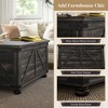 31.5" Wood Farmhouse Square Coffee Table with Hinged Flip Lift Top and Hidden Storage - 4 of 4