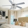 Bella Depot 52" Modern Silver Crystal Ceiling Fan with Light and Remote - 2 of 4