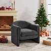 VANOMi 31.2 inch Wide Upholstered Barrel Accent - 2 of 4