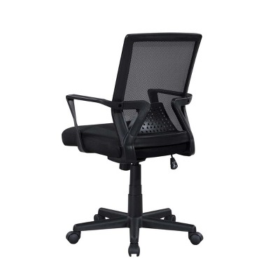 GlasFlength Task and Office Chairs High Back Ergonomic Chair with Adjustable Lumbar Support for Home Office, Black, 23.2"*25"*40.16"