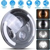 iMountek"7-Inch 40W LED Headlight with 3800LM Halo, DRL, Turn Light, High/Low Beam for Honda, Yamaha, Jeep"Black - 2 of 4