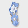 Women's Corgi 2pk Cozy Quarter Crew Socks - Blue/Tan 4-10 - 2 of 3