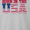 Americana Men's Born In The Usa Flag Logo Black Long Sleeve Graphic Cotton Pullover Sweatshirt - 2 of 4