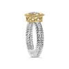 18K Yellow Gold Plated Silver Diamond Heart Ring with Satin Finish - 4 of 4