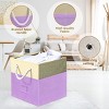 FONTOI 4pc Fabric Storage Cubes Organizer Heavy Duty Cube Storage Bin Clothes Storage Box Closet Baskets in Shelves Home, Purple, 3.12"*11.7"*11.7" - 3 of 4