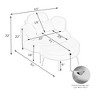 TIRAMISUBEST 43" Round Corduroy Upholstered Sofa with Ottoman Tray Adjustable Headrest Cozy Apartment, Modern Furniture - 2 of 4
