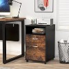 Hommoo 2-Drawer File Cabinet Mobile Printer Stand with Lock - image 2 of 4