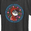 Women's Disney Floral Circle Miguel Short Sleeve Graphic T-Shirt - Heather Charcoal - 2 X-Large - 2 of 4