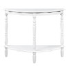 NicBex 42" Half-Moon Console Table with Cloud Design Top and Open Shelf, Side Table with 3 Wood Legs, Couch Table for Living Room, Entryway - 4 of 4