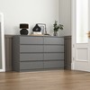 Resenkos Mid Century Modern 8 Drawer Dresser for Bedroom with Hidden Handle - 3 of 4