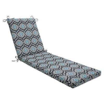 80" x 23" Outdoor/Indoor Chaise Lounge Cushion Agrami Medallion Black - Pillow Perfect