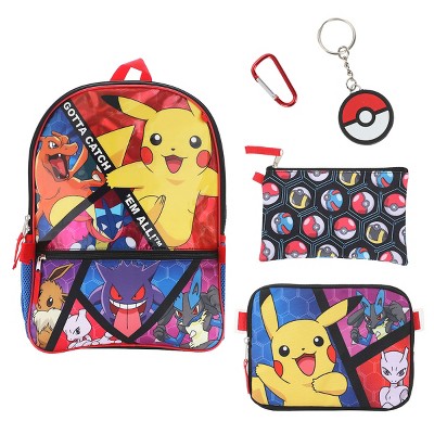 Pokemon 5-Piece Backpack Mega Set - yellow multi, one size