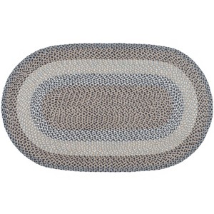 Earth Rugs Rustic Multi-Tone Oval Braided Rug – Durable Farmhouse Decor - 1 of 1