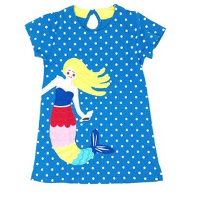 Wrapables Girls Casual Print Cotton Dress - 1 of 4