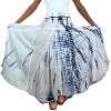 Agan Traders Women's Boho Summer Tie-dye High Waistband A Line Flared Maxi Skirt - 4 of 4
