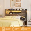 Aheaplus Storage Headboard with Led Lights & Charging Station - 4 of 4
