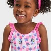 Toddler Girls' Bluey Gingham Tankini Set - Pink - 3 of 3
