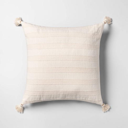 Oversized Square Washed Stripe Pillow Cream Opalhouse Target
