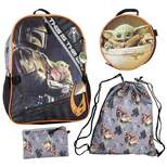 The Mandalorian Grogu Baby Yoda 5 Piece Backpack Lunch Bag Mega Set Multicoloured