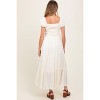 Pinkblush Ivory Ruffle Detail Square Neck Maternity Maxi Dress - 4 of 4
