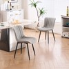 YOUNIKE Dining Chairs Set of 2 Modern Leather Kitchen & Dining Room Chair Upholstered Side Chair Makeup Vanity Chair 19.3"Wx23.62"Dx31.1" H - 2 of 4