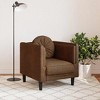 vidaXL Sofa Chair with Cushion Brown Faux Suede Leather - 3 of 4