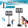 RISOKEYS Portable Basketball Hoop, Height Adjustable 6.5-10ft, with 44 in Backboard and Wheels, for Indoor Outdoor - 3 of 4