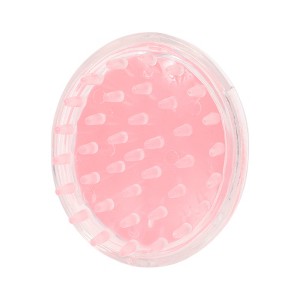 Unique Bargains Hair Shampoo Brush 3.46"x3.03"x2.76" 1 Pc Clear Pink - 1 of 4