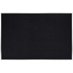 Ghent - Recycled Bulletin Board with Aluminum Frame - Rubber Surface - Black - 48 in. - 10 ft. - 1 Each - 1 of 2