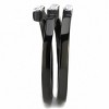 Slickblue Stainless Steel 3-Stone Ring, IP Black Finish with Clear CZs, Modern Stackable Style, Sizes 5-10 - 4 of 4