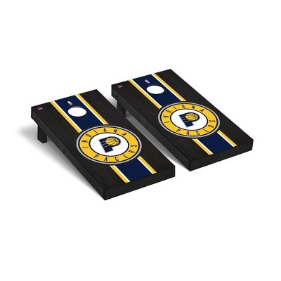 NBA Indiana Pacers Premium Cornhole Board Onyx Stained Stripe Version