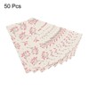 Unique Bargains Paper Gift Bag Pack Pink Leaf Storage Bag for Party Favor 50 Pcs - image 3 of 4