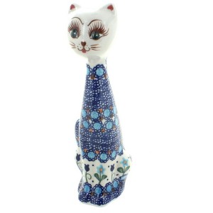 Blue Rose Polish Pottery 45 Vena Small Cat - 1 of 1