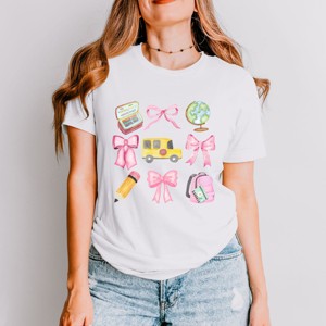 Simply Sage Market Coquette Watercolor School Chart Short Sleeve Tee - 1 of 4