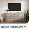 Wooden Dressers with 12 Drawers for Bedroom, Wood Chest of Drawers Clothes Storage Organizer for Living Room, Hallway, Modern Wide TV Stand - 2 of 4