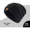 Market & Layne and Oxygen8 Beanie Hats for Men and Women - Soft & Stretchy Toboggan Hats Cuffed Skull Knit Winter Hats for Men & Women Black - 4 of 4