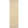 Nuloom Don Chevron Jute Tasseled Area Rug, Runner 2' 6" x 8', Beige - 2 of 4
