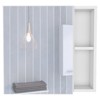 SEVOBAL Bathroom Storage Cabinets Cabinet with Mirror, 5-Tier Organizer 3 Internal Shelves, 2 External Shelves for Bathroom, White, 23.2"*19.7"*5.5" - 2 of 4